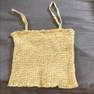 Yellow crop top